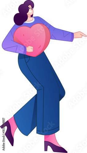 A relief illustration of a figure holding a caring hand, embodying the act of sharing affection.
