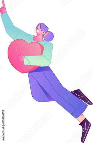 A relief illustration of a figure holding a caring hand, embodying the act of sharing affection.
