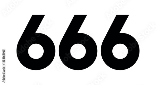 The number 666 is displayed in a bold, black font on a white background.