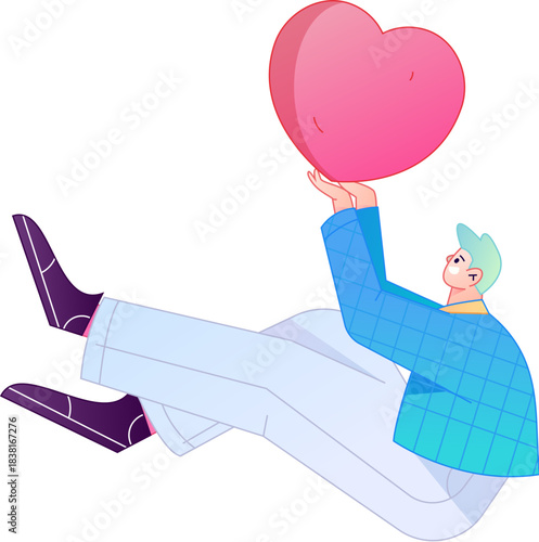 A relief illustration of a figure holding a caring hand, embodying the act of sharing affection.
