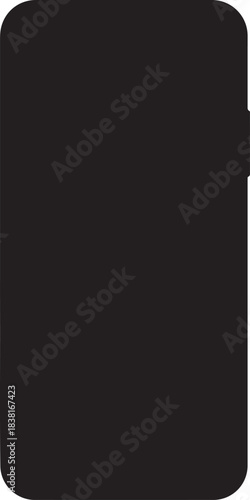 Generic modern smartphone display template with rounded corners