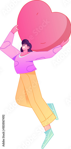 A relief illustration of a figure holding a caring hand, embodying the act of sharing affection.
