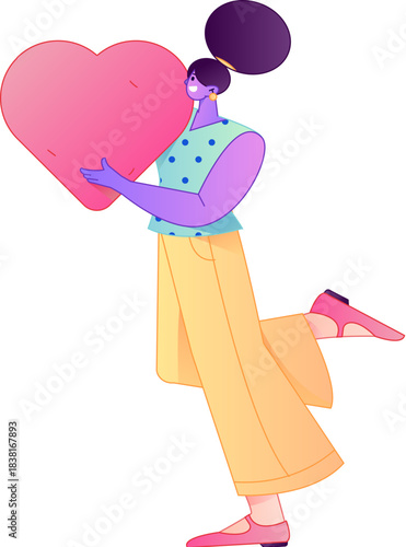 A relief illustration of a figure holding a caring hand, embodying the act of sharing affection.
