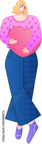 A relief illustration of a figure holding a caring hand, embodying the act of sharing affection.
