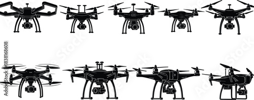 Here is a title and a comprehensive list of 45 SEO-maintained keywords for your Adobe Stock vector illustration of drones.
