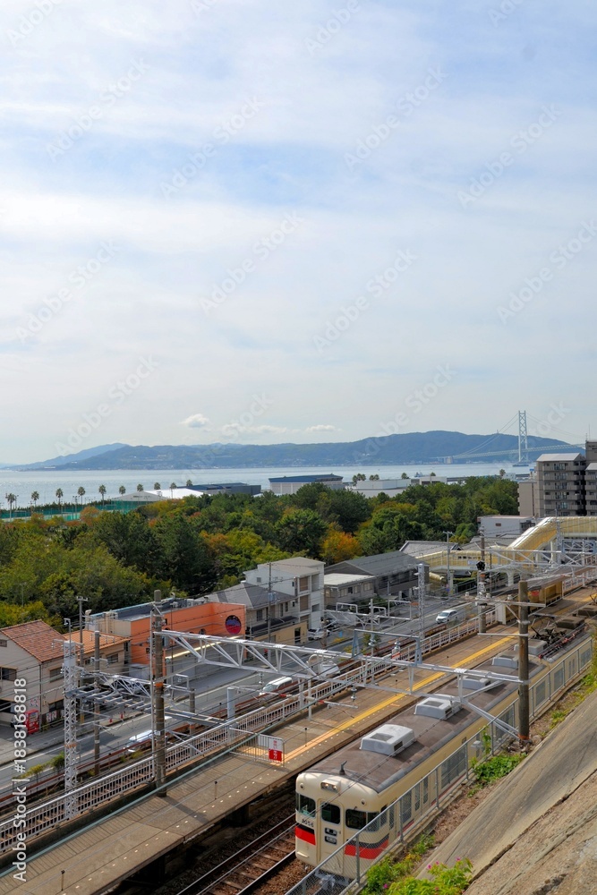 Obraz premium 明石海峡沿いの風景
