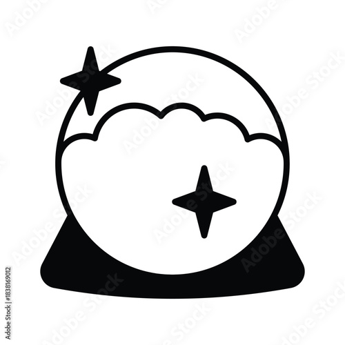 Check this amazing glyph style icon of snow globe