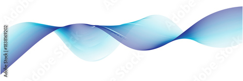 Digital energy waves technology concept. Abstract blue line wave background. Futuristic technology gradient flowing wave lines. 