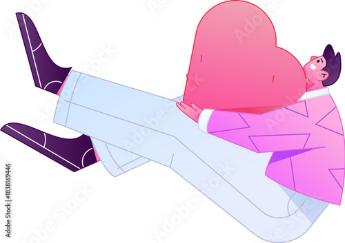 A relief illustration of a figure holding a caring hand, embodying the act of sharing affection.
