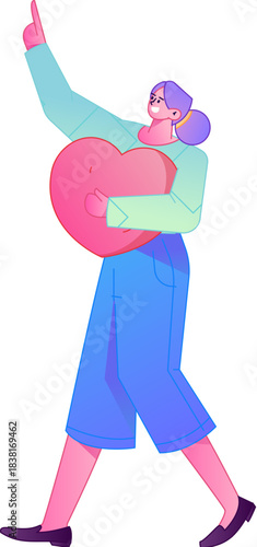 A relief illustration of a figure holding a caring hand, embodying the act of sharing affection.
