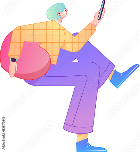 A relief illustration of a figure holding a caring hand, embodying the act of sharing affection.
