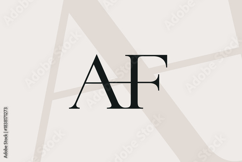AF or FA letter logo icon design. Classic style luxury initials monogram.