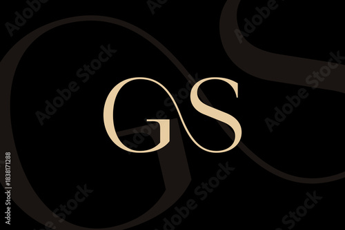 GS or SG letter logo icon design. Classic style luxury initials monogram.
