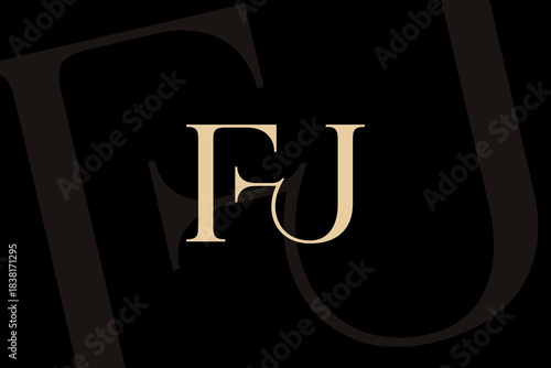 FJ or JF letter logo icon design. Classic style luxury initials monogram.