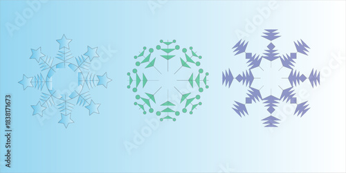 Snowflacke background ornament for winter decoration for Christmas