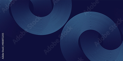 Abstract blue glowing geometric lines modern shiny blue circle lines pattern. Suit for cover,  banner, brochure
