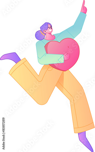 A relief illustration of a figure holding a caring hand, embodying the act of sharing affection.
