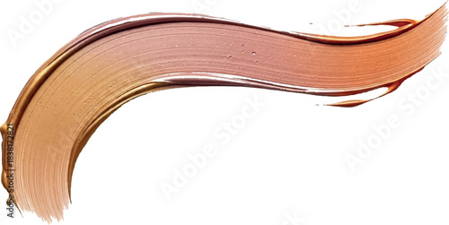 Beauty product swatch cosmetic texture makeup smear foundation stroke skincare sample isolated on white.