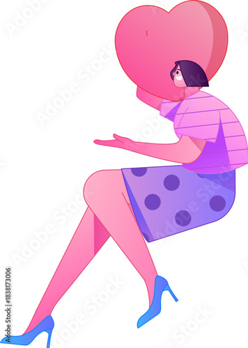 A relief illustration of a figure holding a caring hand, embodying the act of sharing affection.
