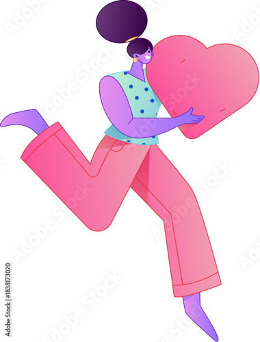 A relief illustration of a figure holding a caring hand, embodying the act of sharing affection.
