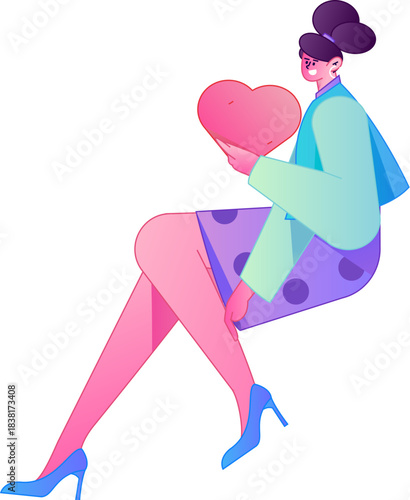 A relief illustration of a figure holding a caring hand, embodying the act of sharing affection.
