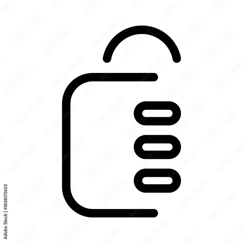 Obraz premium Lock icon - minimal outline