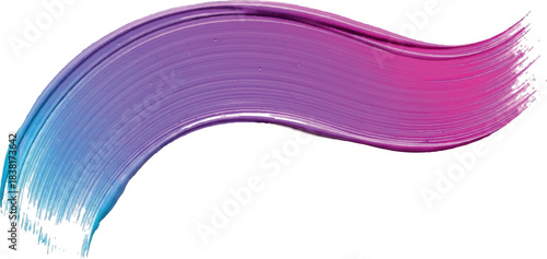 Vibrant Gradient Paint Stroke Abstract Design Element.
