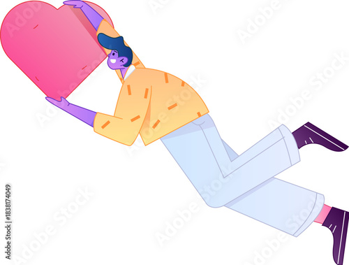 A relief illustration of a figure holding a caring hand, embodying the act of sharing affection.
