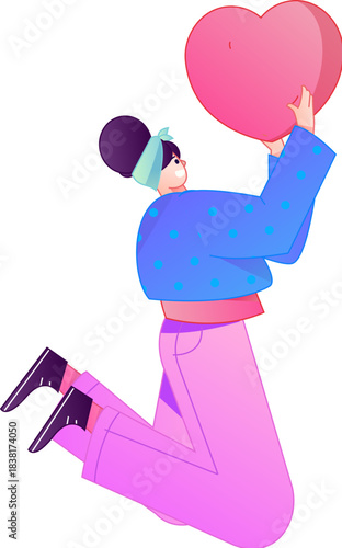 A relief illustration of a figure holding a caring hand, embodying the act of sharing affection.
