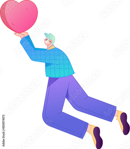 A relief illustration of a figure holding a caring hand, embodying the act of sharing affection.
