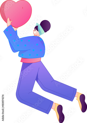 A relief illustration of a figure holding a caring hand, embodying the act of sharing affection.
