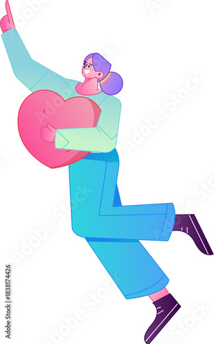 A relief illustration of a figure holding a caring hand, embodying the act of sharing affection.
