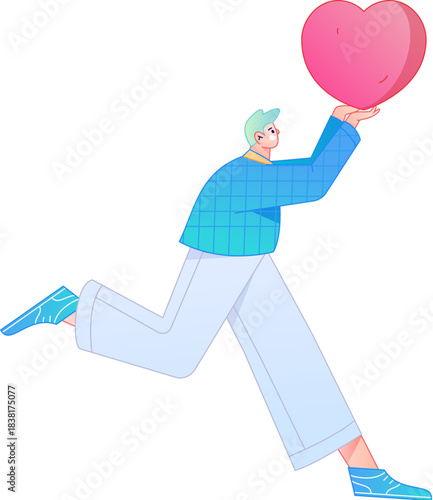 A relief illustration of a figure holding a caring hand, embodying the act of sharing affection.
