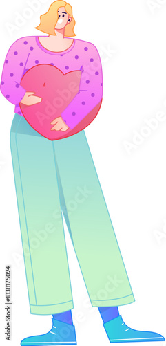 A relief illustration of a figure holding a caring hand, embodying the act of sharing affection.
