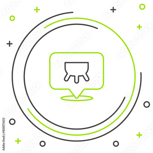 Line Udder icon isolated on white background. Colorful outline concept. Vector