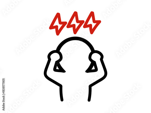 プレッシャーを感じる　赤