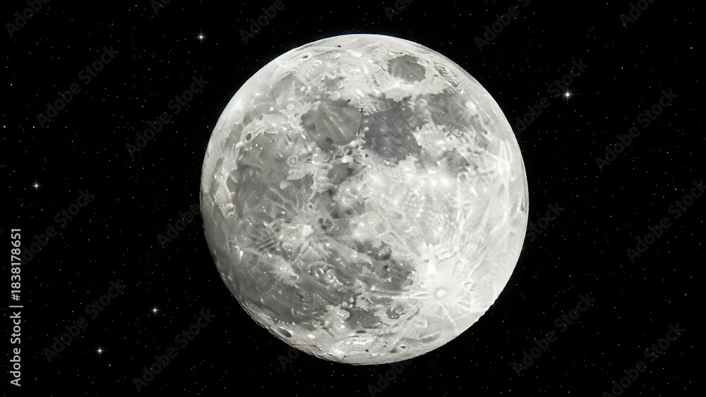 Obraz premium Full moon in the night sky
