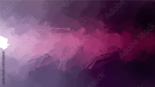 Abstract purple and blue sky with smoke texture and dark night space