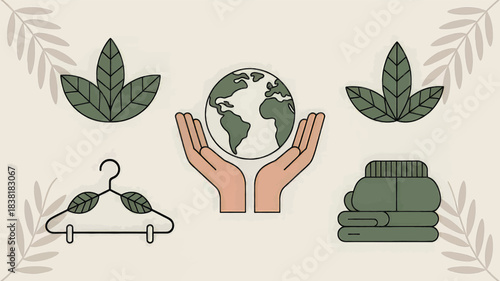 Ecofriendly Clothing and Sustainability Icons