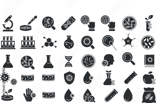 Ancient egypt icon set featuring hieroglyphs artifacts and symbolic representations