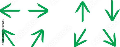 Green .black street signs. Direction wayfinding arrows, post sign isolated realistic vector illustration set. Arrow icon set cursor arrow
