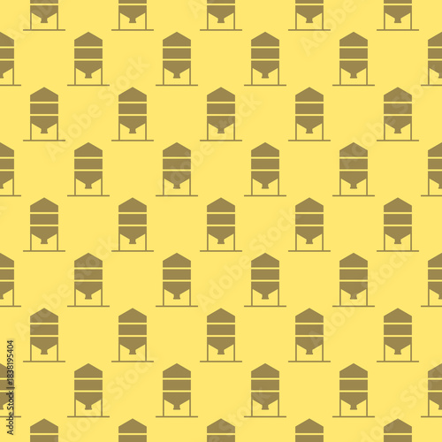 Granary seamless pattern isolated on color background