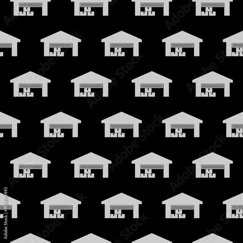 Warehouse seamless pattern isolated on white background