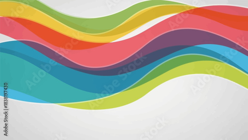 Colorful spectrum of flowing waves creating an energizing abstract illustration