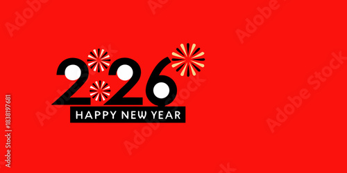 Happy chinese new year 2026, year of the horse, traditional blue and white illustration with a horse silhouette and chinese architectural elements, celebrating the upcoming lunar new year2026 Happy Ne