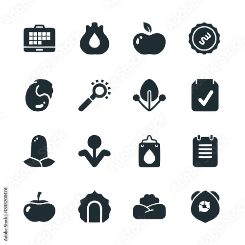 Simple Solid Interface Icon Set