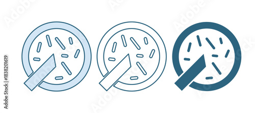 Blue Petri dish with bacteria icon isolated on white background. Vector