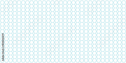 Seamless Light Blue Hexagon Geometric Vector Pattern Background or Texture