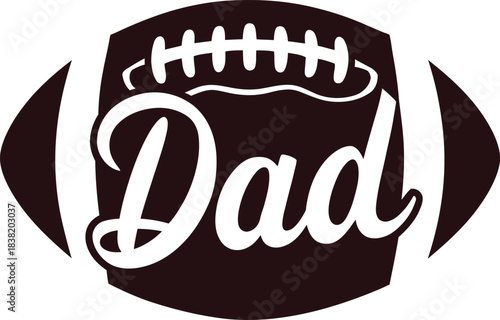 Football Dad Silhouette Graphic Design