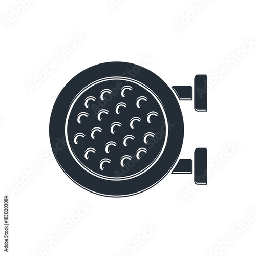 Black Golf sport club icon isolated on white background. Vector